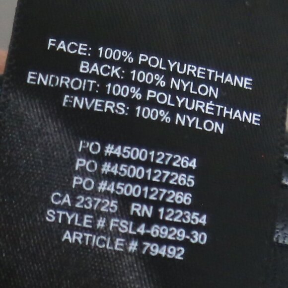 Aritzia Wilfred Funk Pants Black High Rise Gloss Vegan Leather Size 00 - Picture 7 of 9